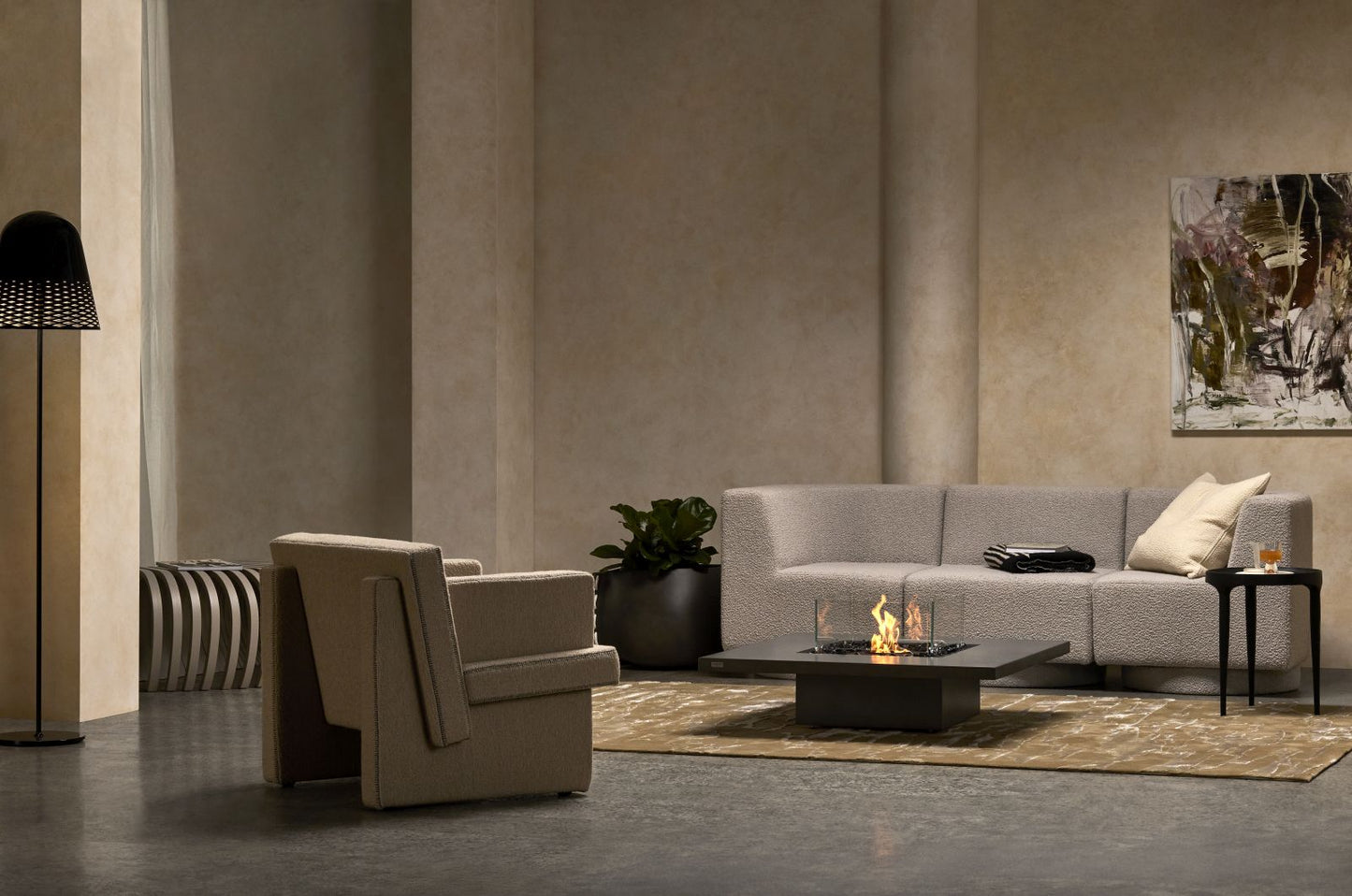 EcoSmart Fire - Vertigo 40 - Fire Pit Table - Bone