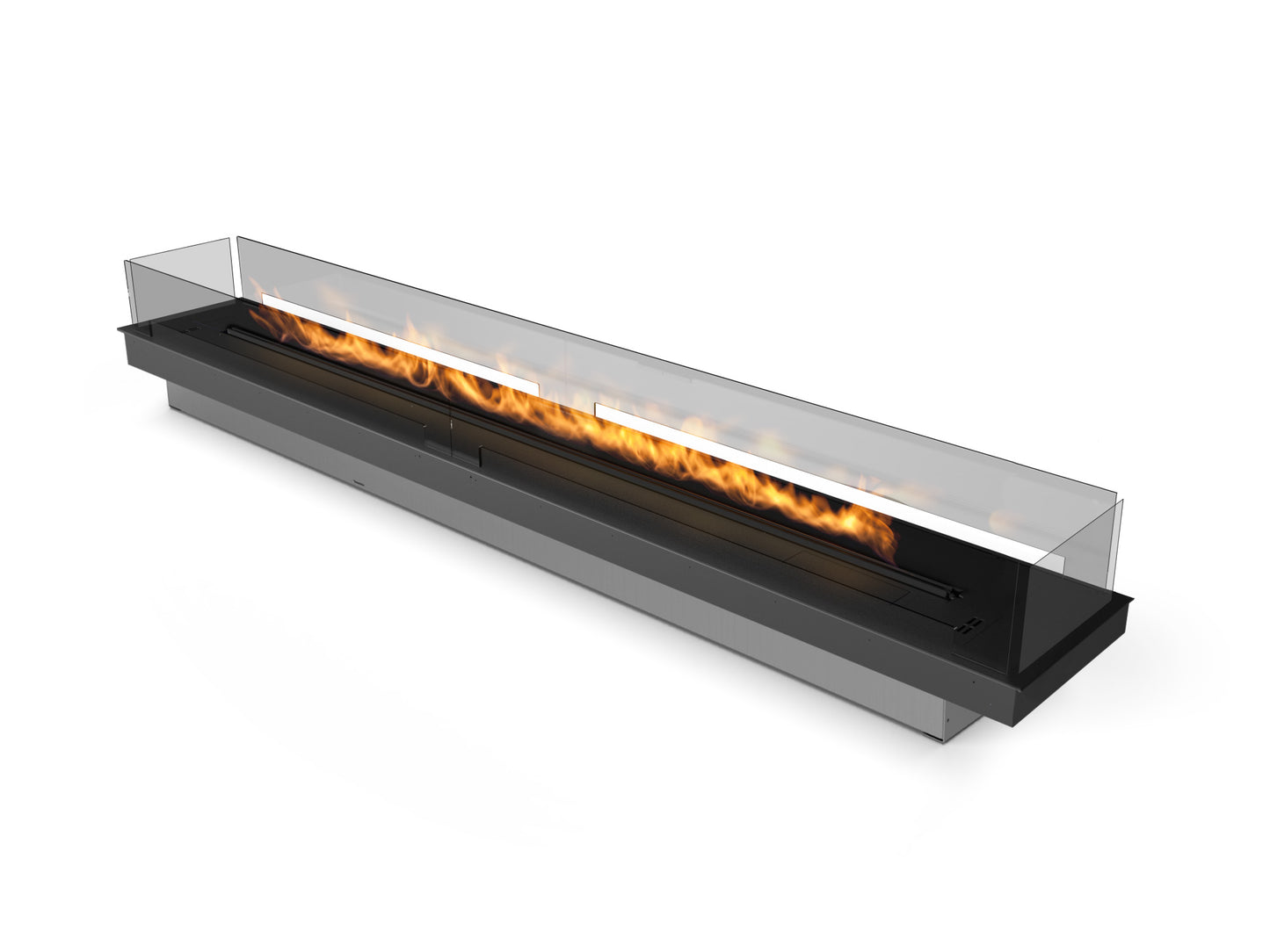 Planika FLA4 2490 Bioethanol Burner with Adaptive Frame and Glass Panels