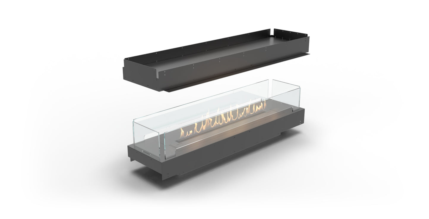 Planika Fireplace FORMA 1500 Island with FLA4 1190 Bioethanol Burner