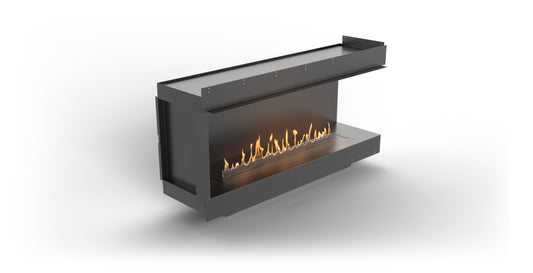 Planika Fireplace FORMA 1500 Right Corner with FLA4 1190 Bioethanol Burner