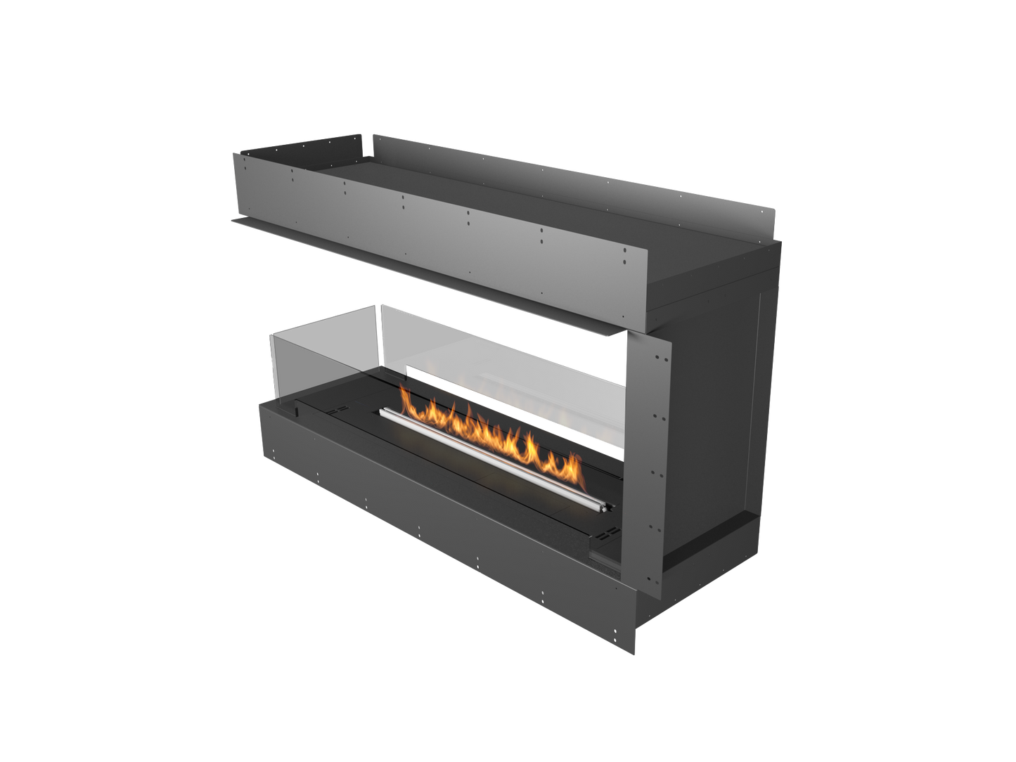 Planika Fireplace FORMA 1000 Room Divider with Prime Fire 2.0 790 Bioethanol Burner