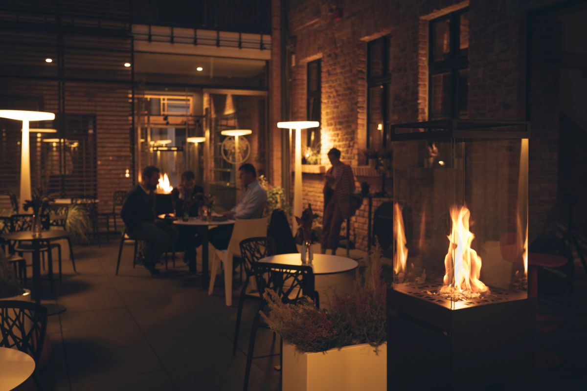 Lighthouse Outdoor Gas Fireplace Firebox