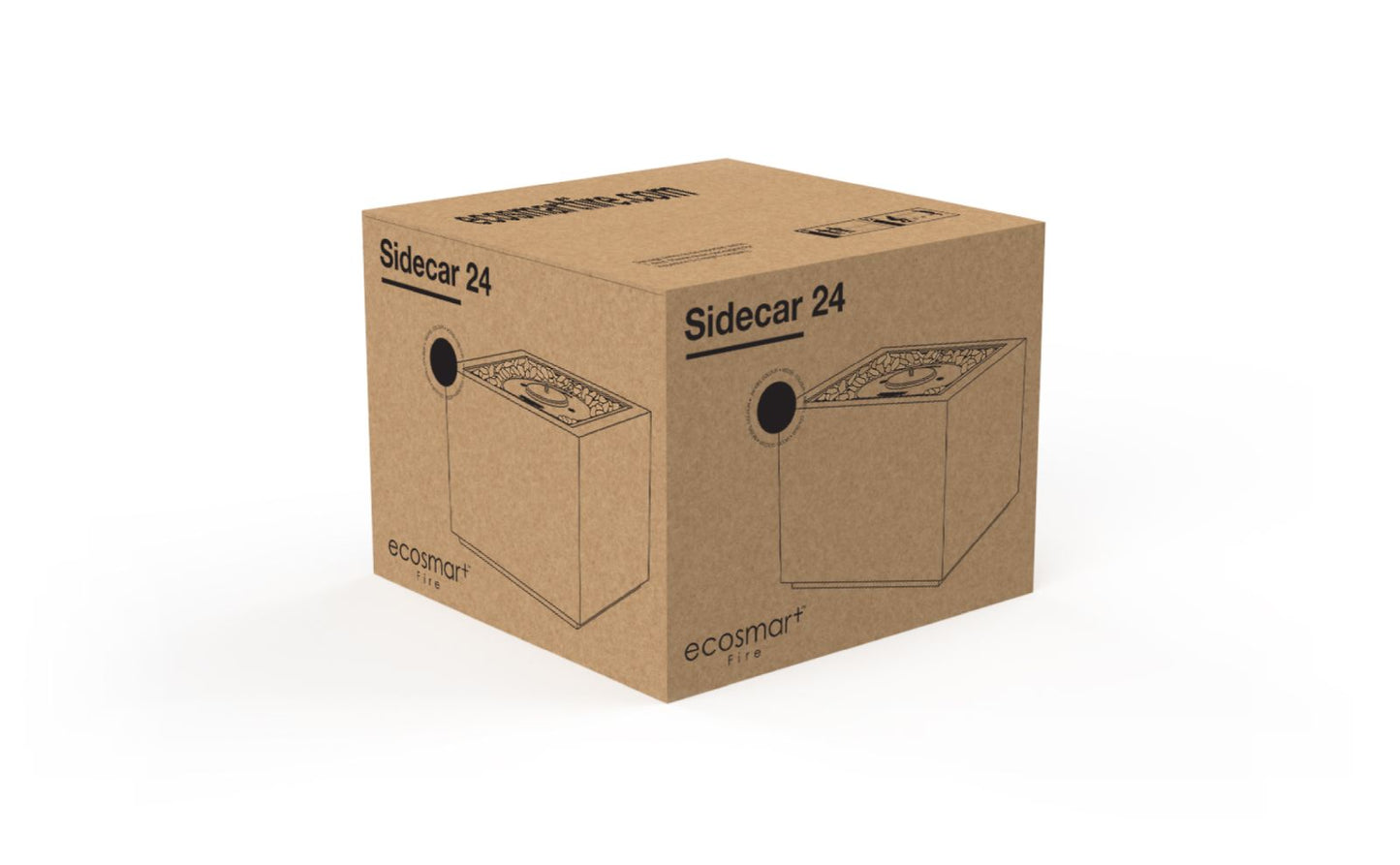 EcoSmart Fire - Sidecar 24 - Gas Fire Pit Table - Natural