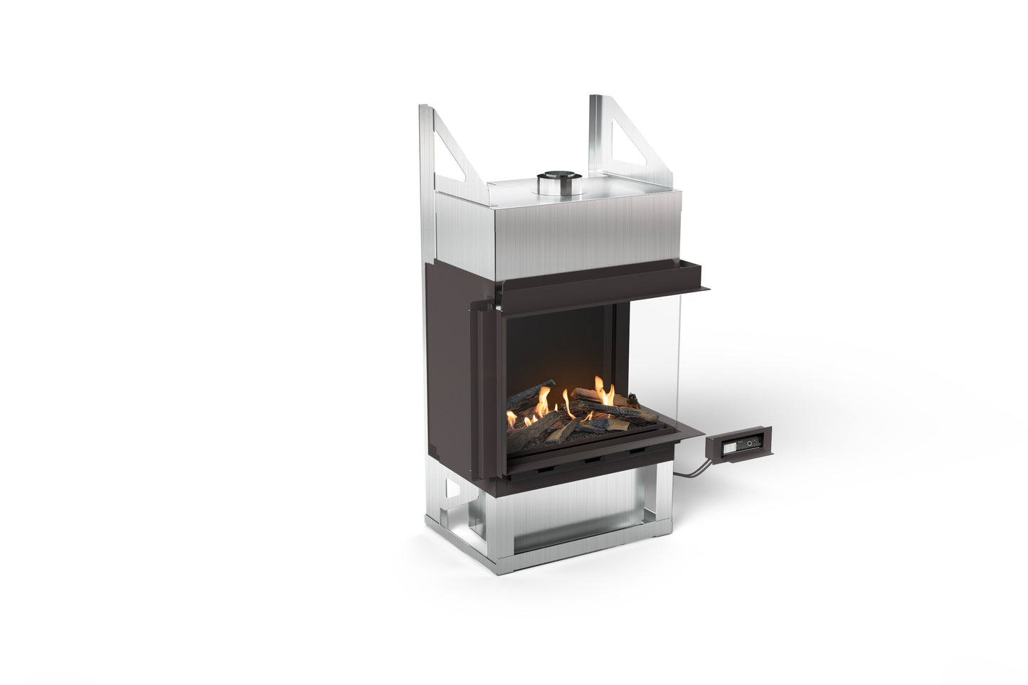 Sono Right Corner - Glass Enclosed Bioethanol Fireplace