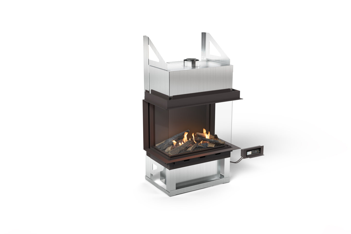 Sono Three-Sided - Glass Enclosed Bioethanol Fireplace
