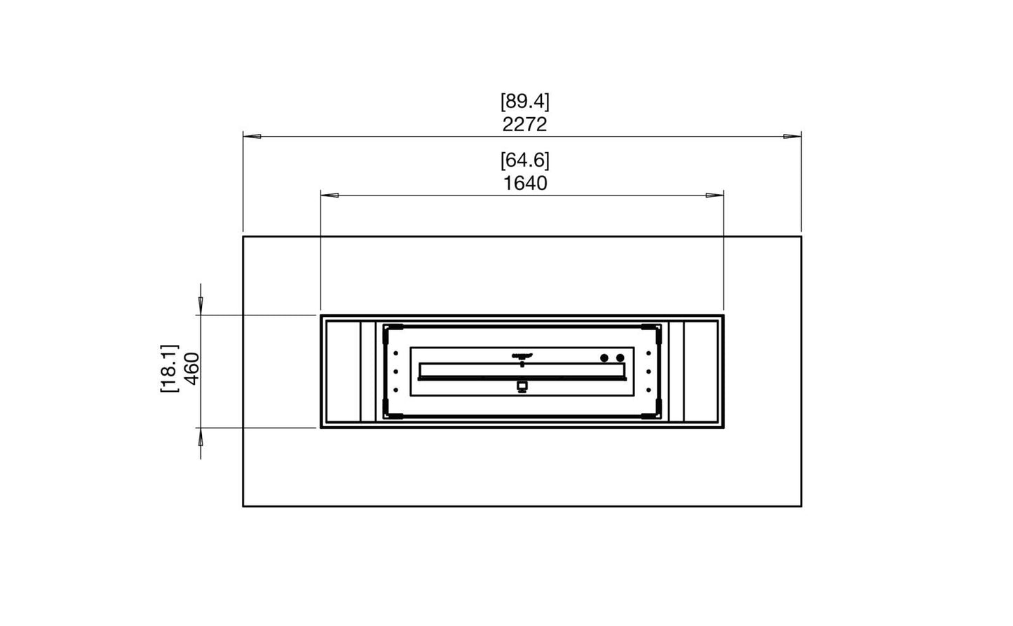 EcoSmart Fire - Gin 90 (Bar) - Gas Fire Pit Table - Graphite