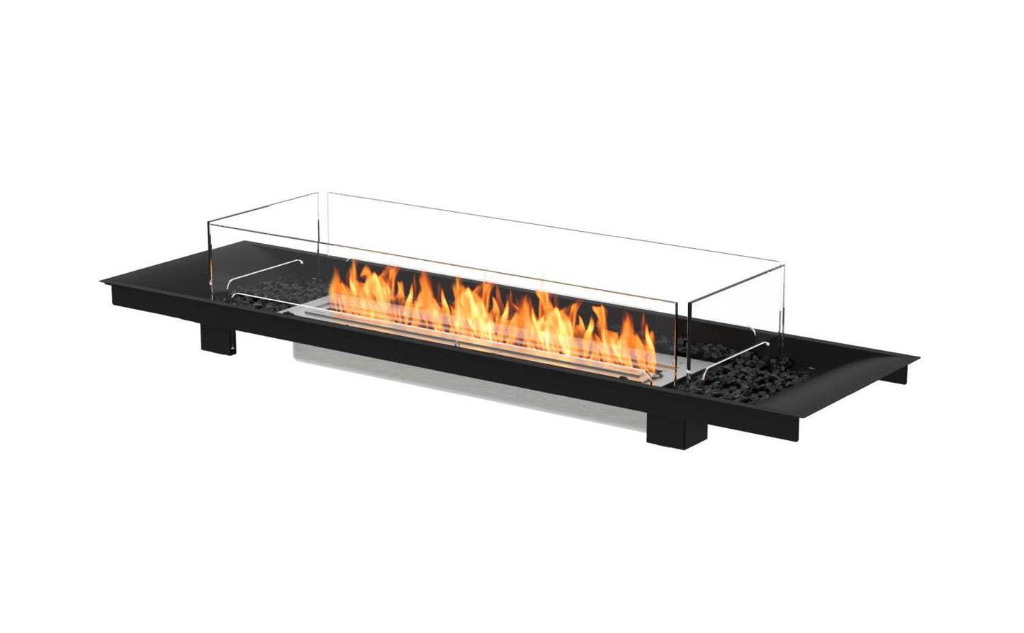 EcoSmart Fire - Linear Curved 65 - Gas Fire Pit Kit - Black
