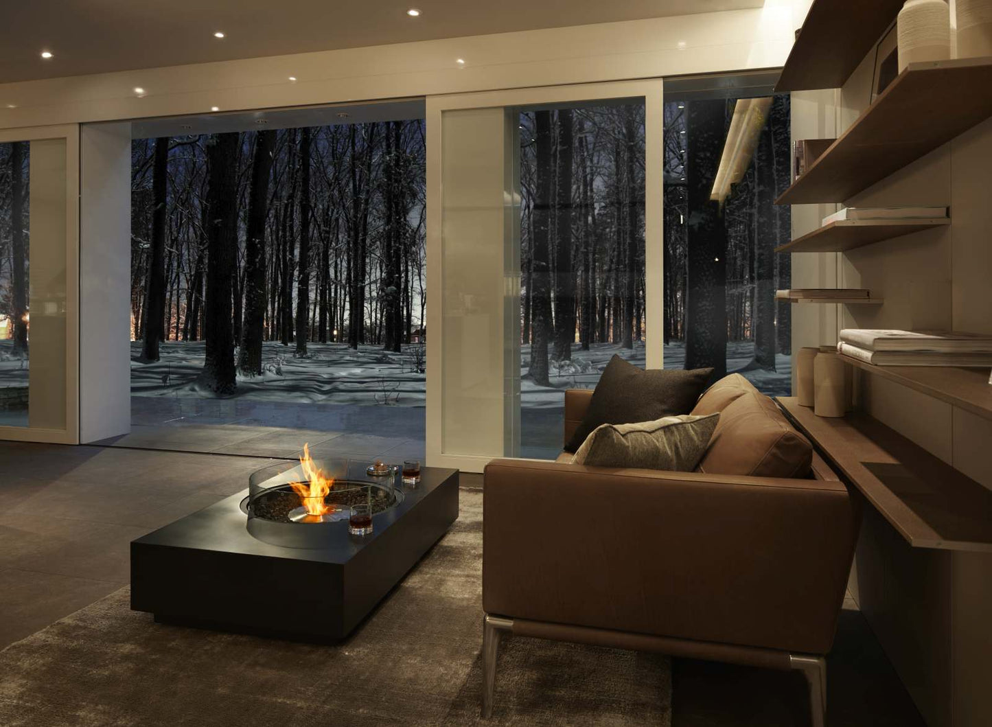 EcoSmart Fire - Martini 50 - Gas Fire Pit Table - Graphite
