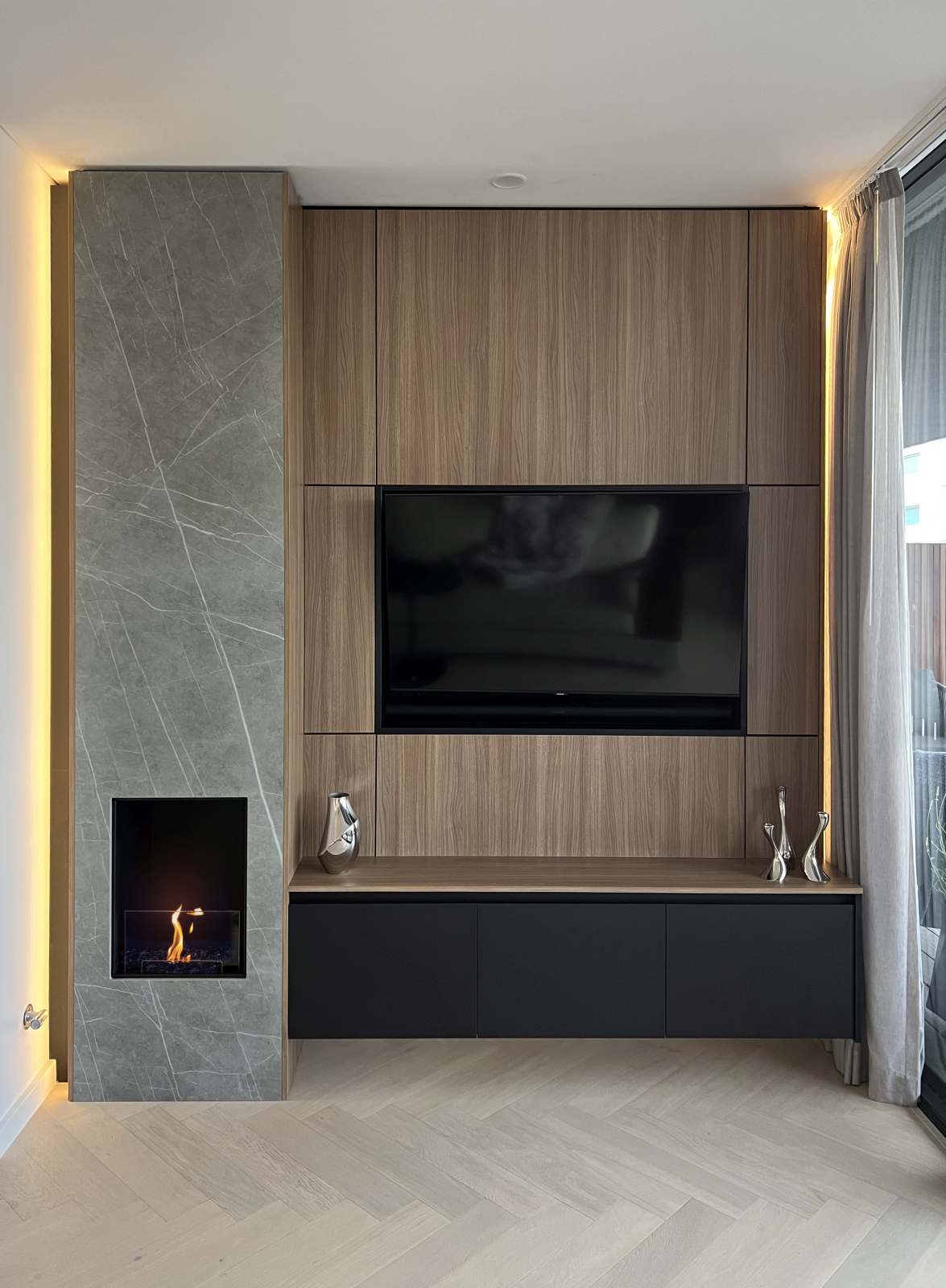 EcoSmart - Flex Fireplace 18SS - Single Sided - Black