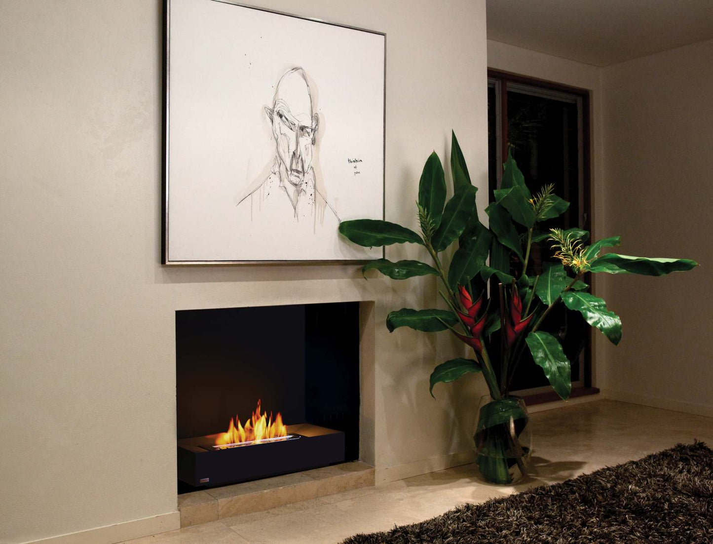 EcoSmart Fire - Grate 30 - Fireplace Insert - Graphite