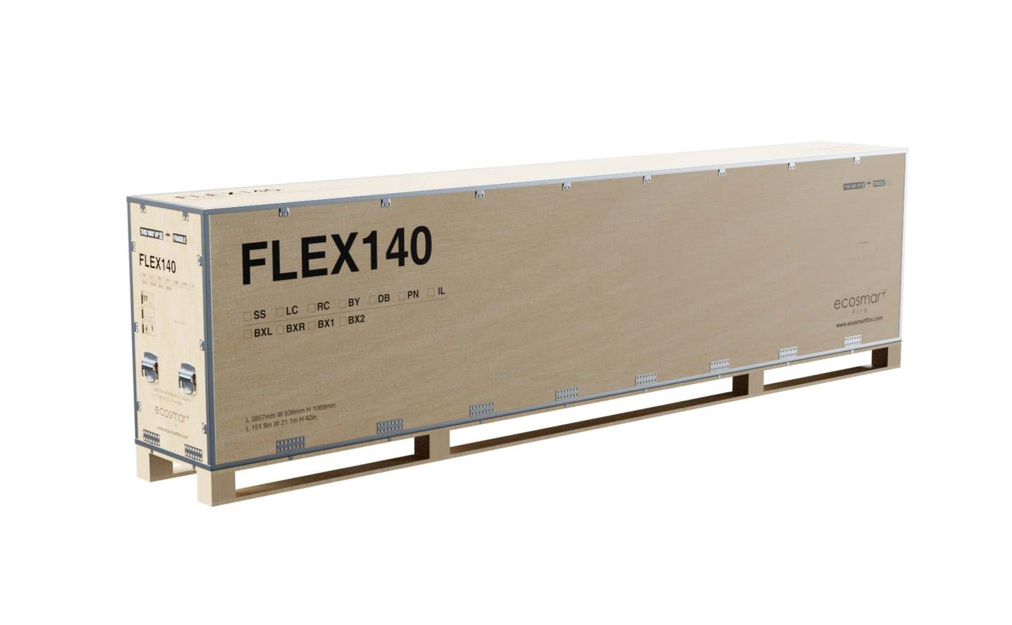 EcoSmart - Flex Fireplace 140BY.BXR - Bay - Black