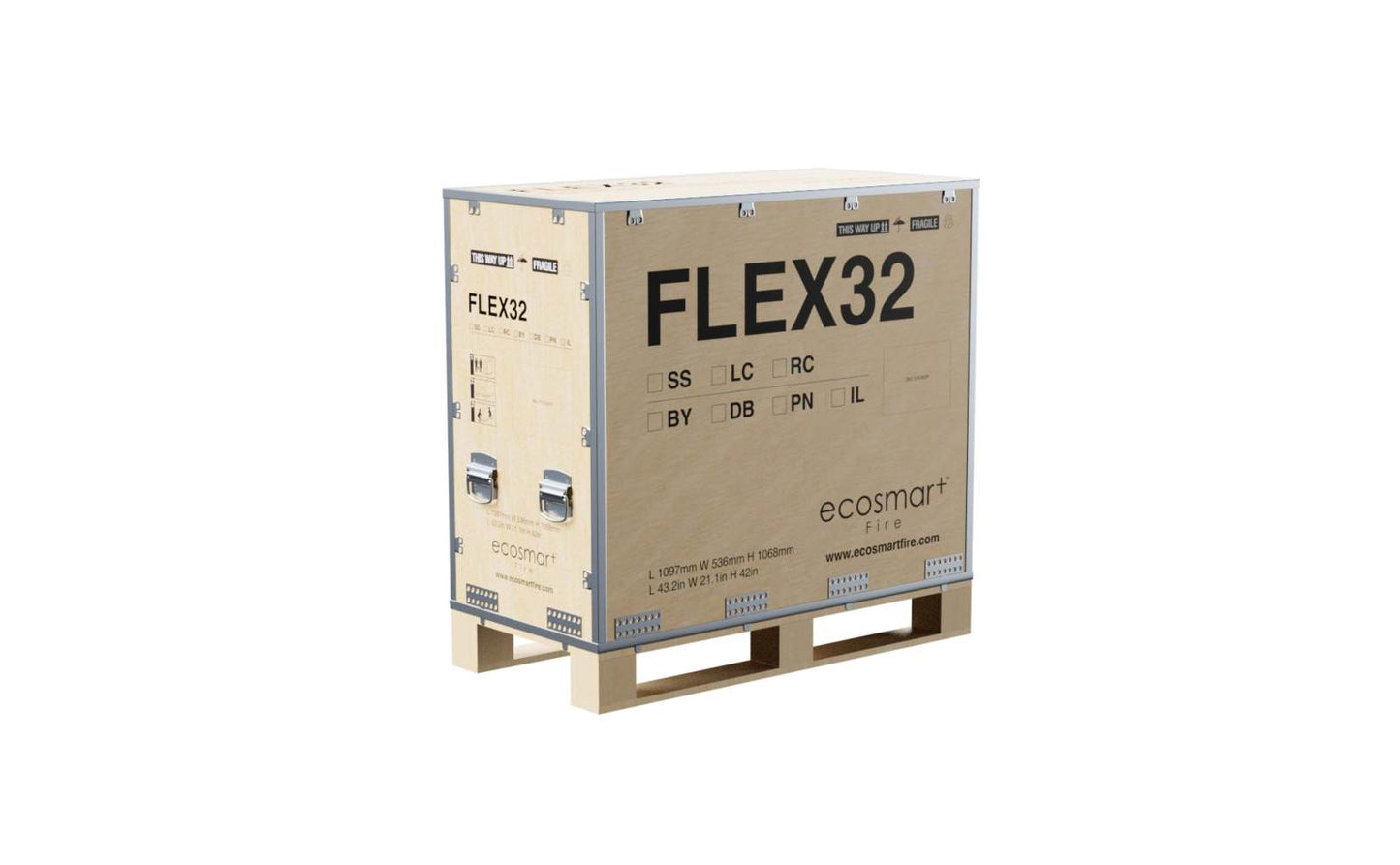 EcoSmart - Flex Fireplace 32SS - Single Sided - Black
