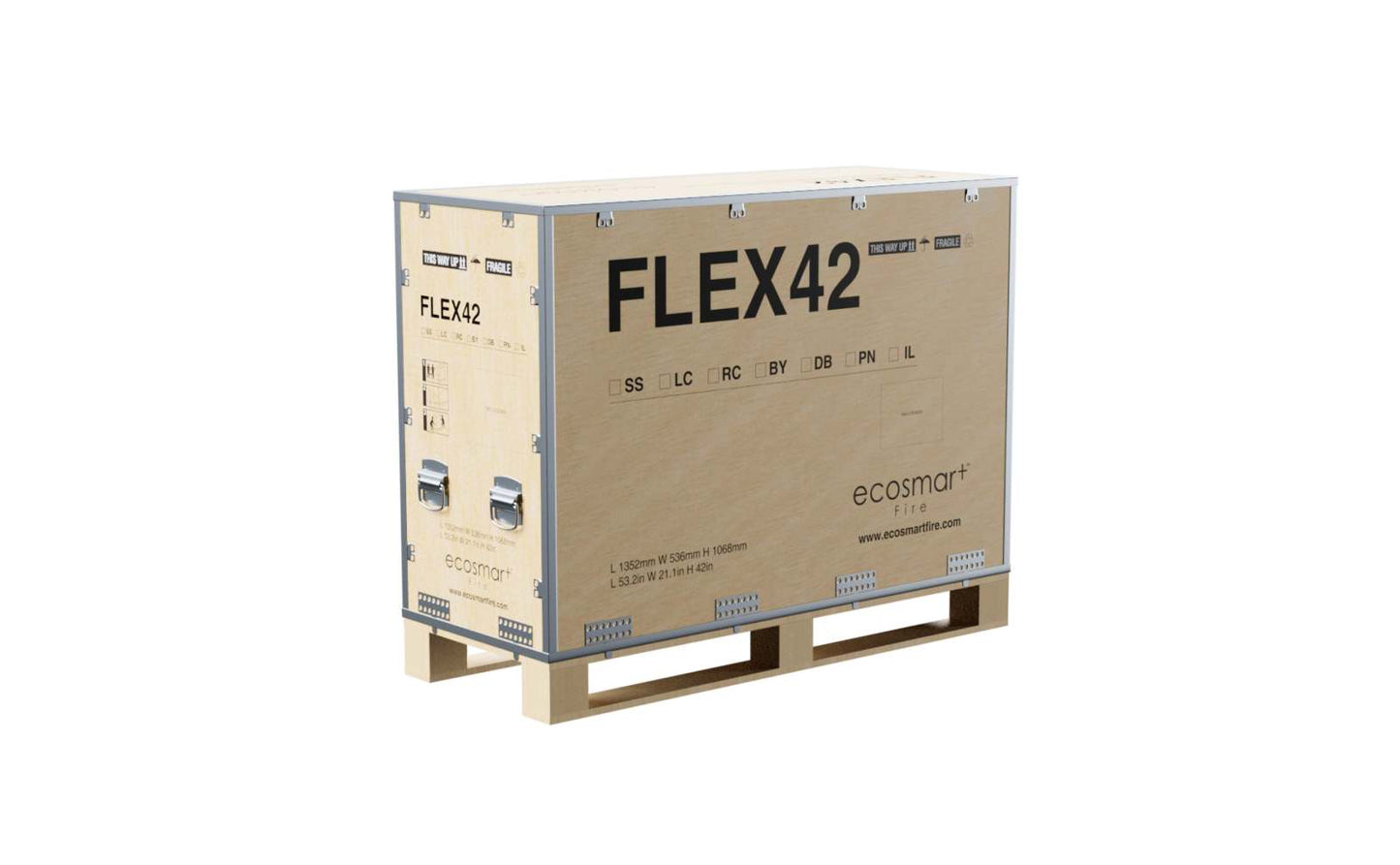 EcoSmart - Flex Fireplace 42LC - Left Corner - Black
