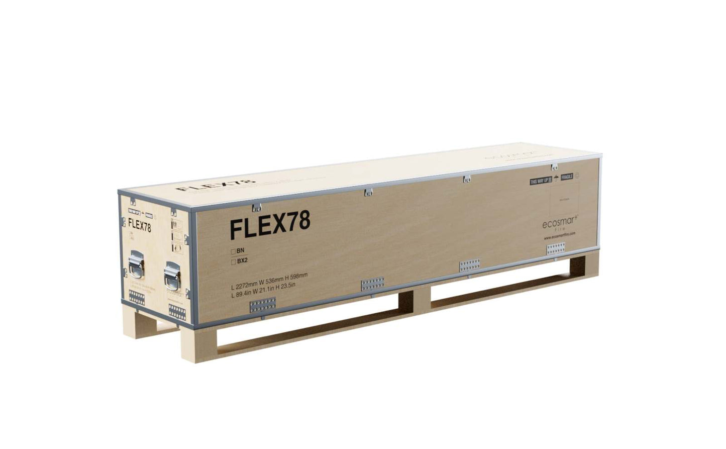 EcoSmart - Flex Fireplace 78BN.BX2 - Bench - Black