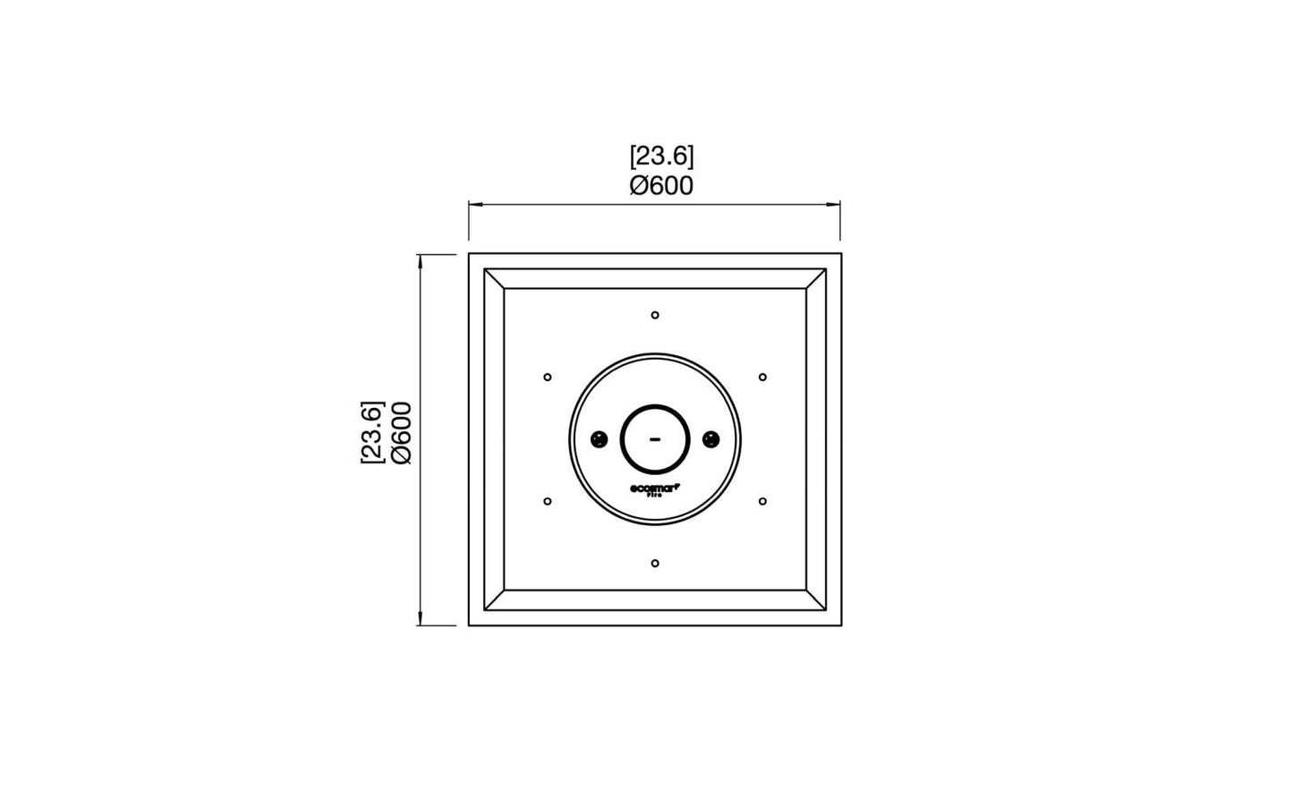 EcoSmart Fire - Nova 600 - Fire Pit Bowl - Graphite
