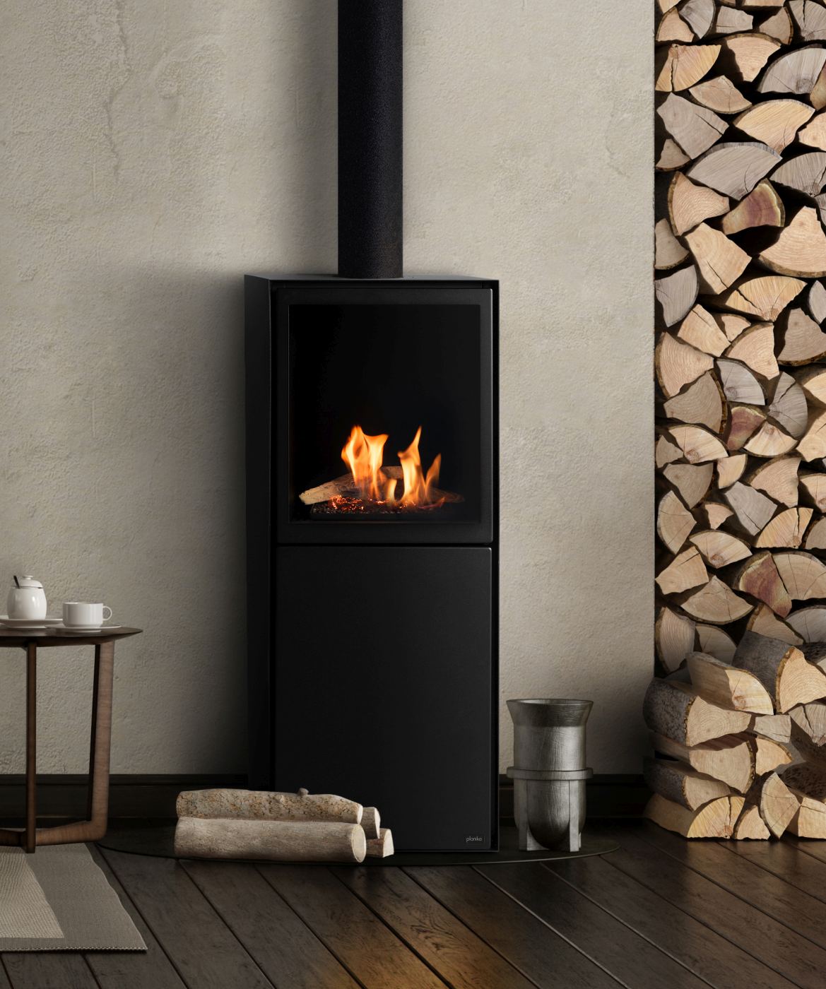 Planika - Free standing fireplace - SCANDI REMOTE