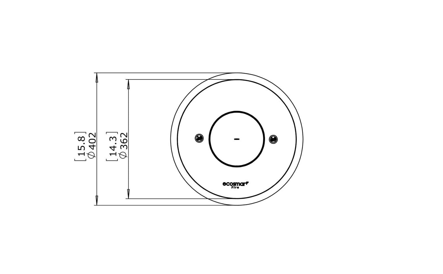 EcoSmart Fire - AB8 - Ethanol Burner - Black