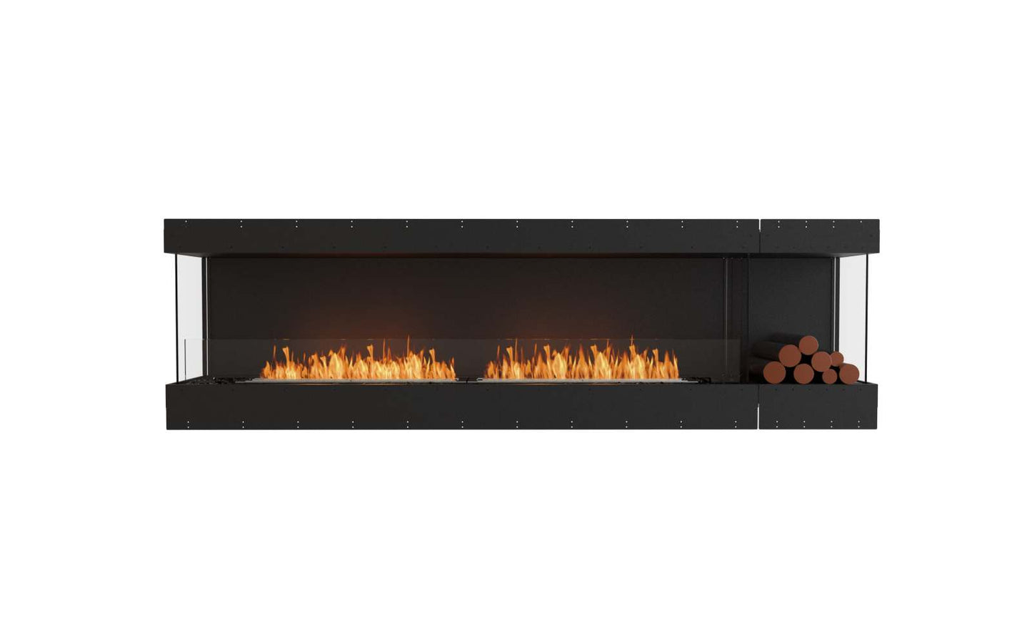 EcoSmart - Flex Fireplace 104BY.BXR - Bay - Black