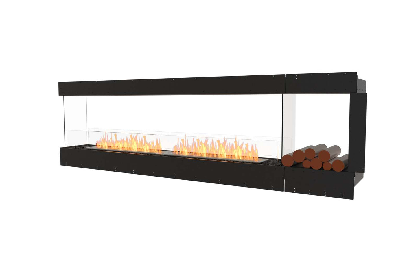 EcoSmart - Flex Fireplace 104PN.BXR - Peninsula - Black