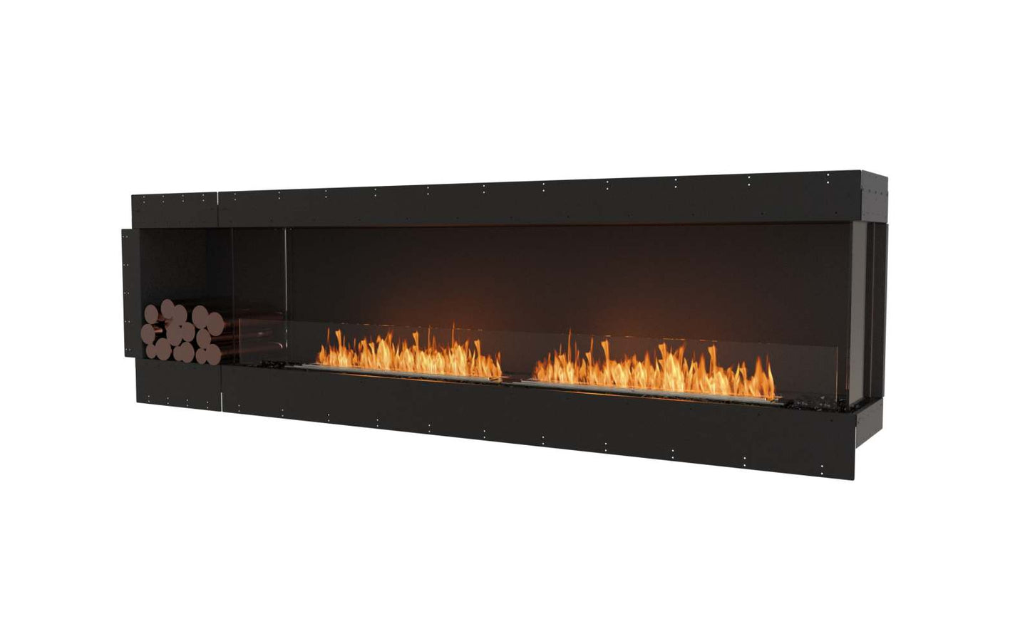 EcoSmart - Flex Fireplace 104RC.BXL - Right Corner - Black