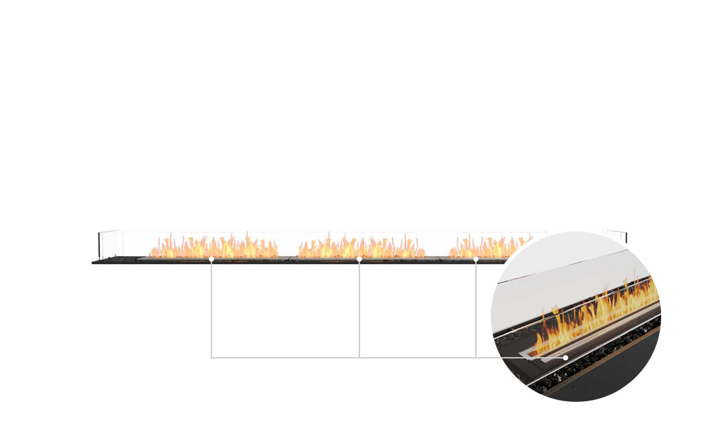 EcoSmart - Flex Fireplace 122BN - Bench - Black