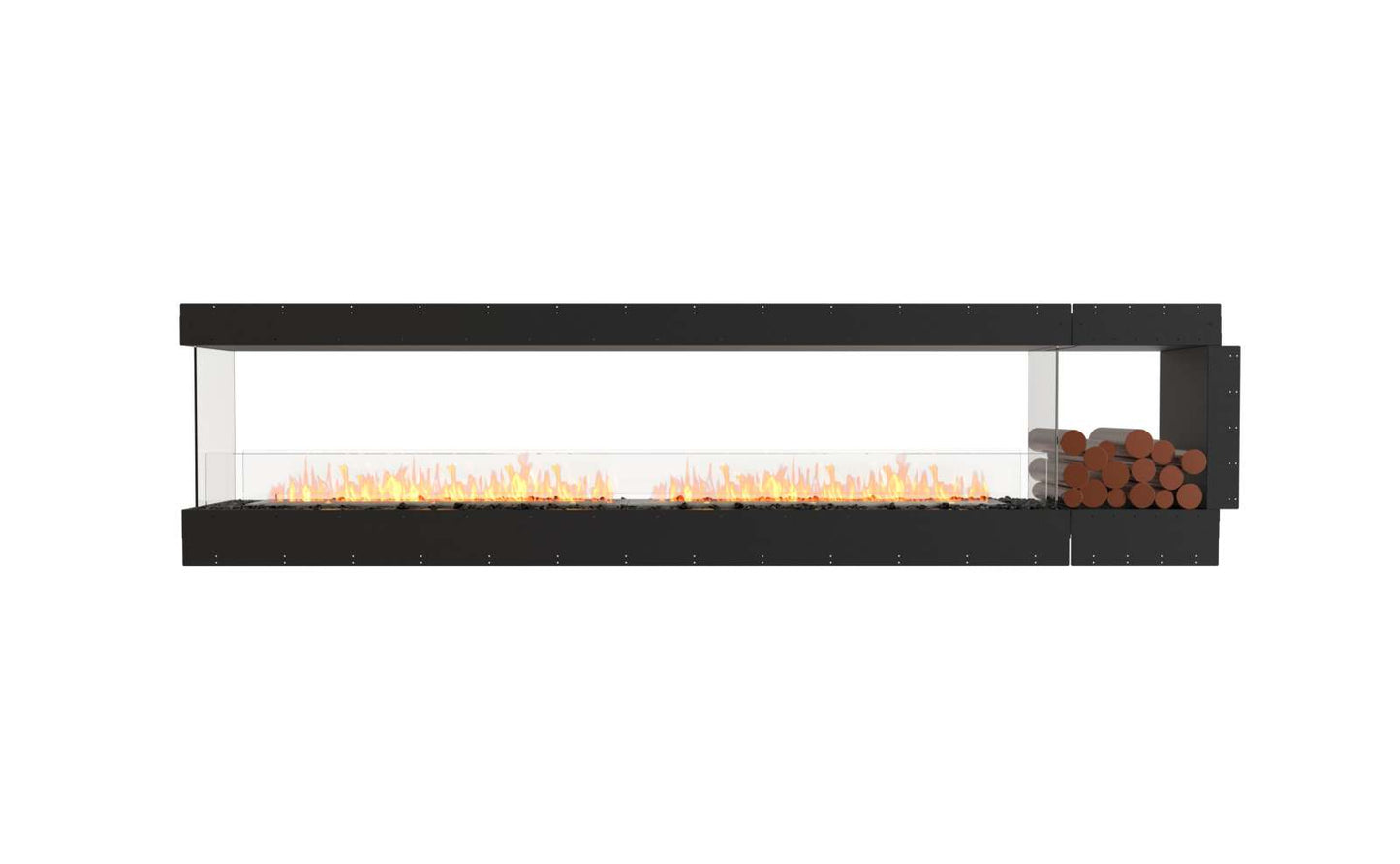 EcoSmart - Flex Fireplace 122PN.BXR - Peninsula - Black