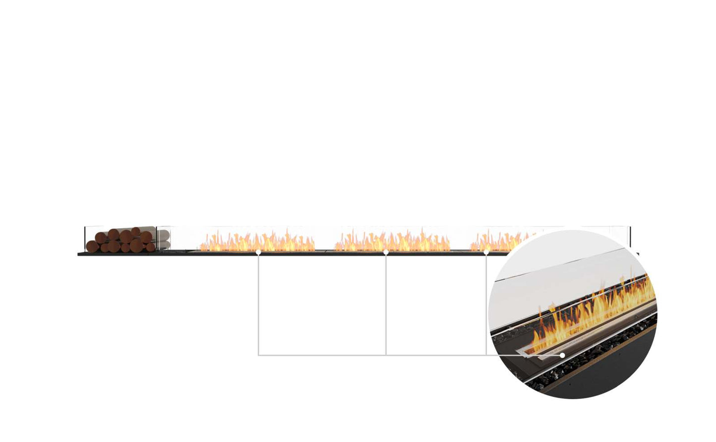 EcoSmart - Flex Fireplace 140BN.BX1 - Bench - Black