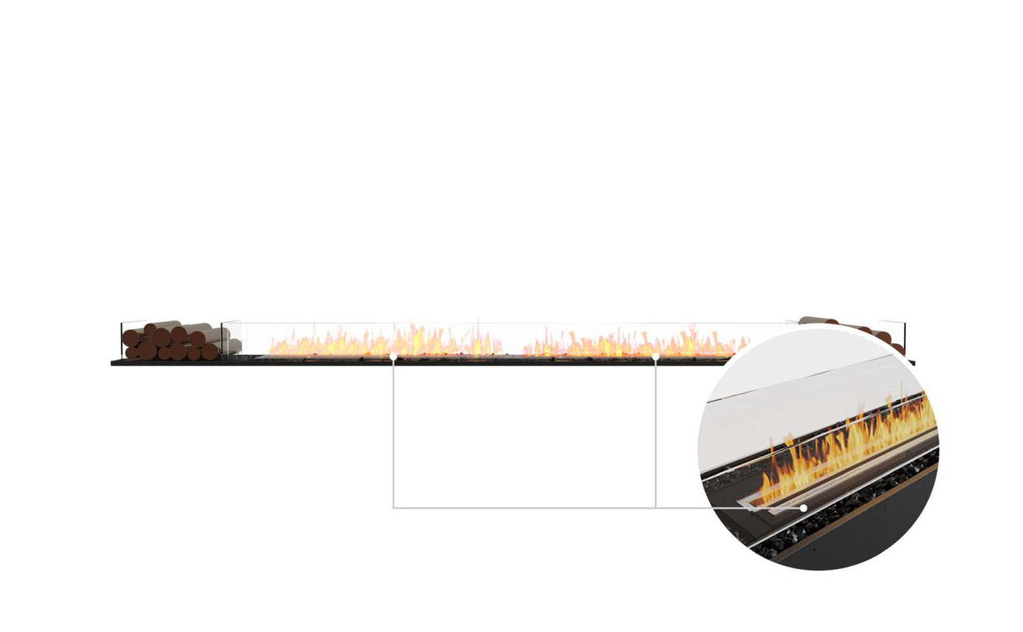 EcoSmart - Flex Fireplace 140BN.BX2 - Bench - Black