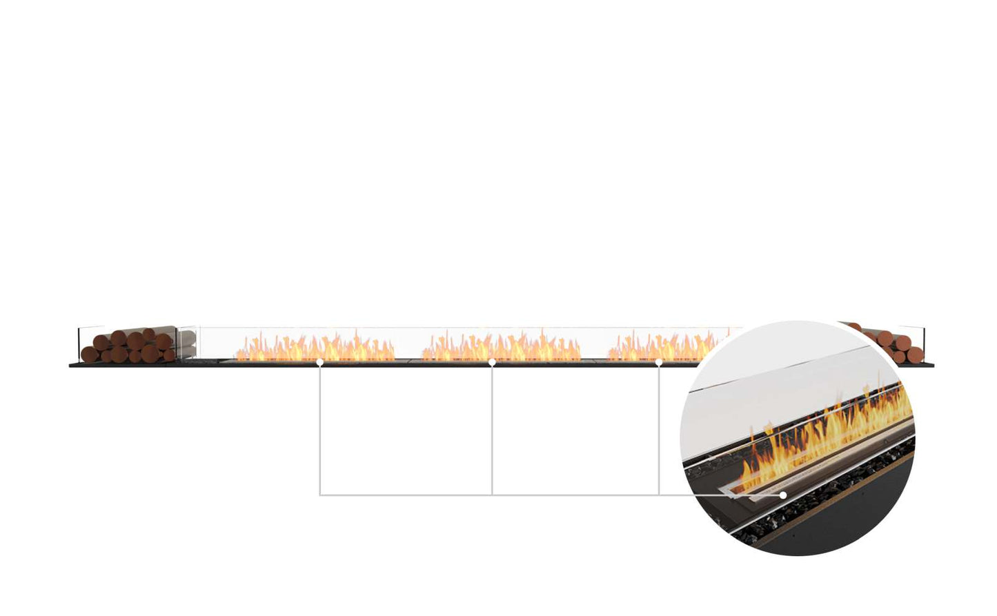 EcoSmart - Flex Fireplace 158BN.BX2 - Bench - Black