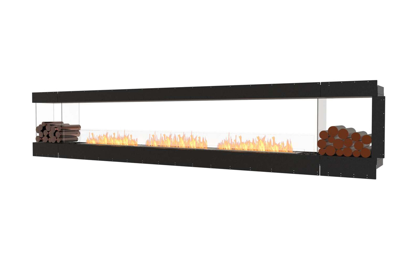 EcoSmart - Flex Fireplace 158PN.BX2 - Peninsula - Black