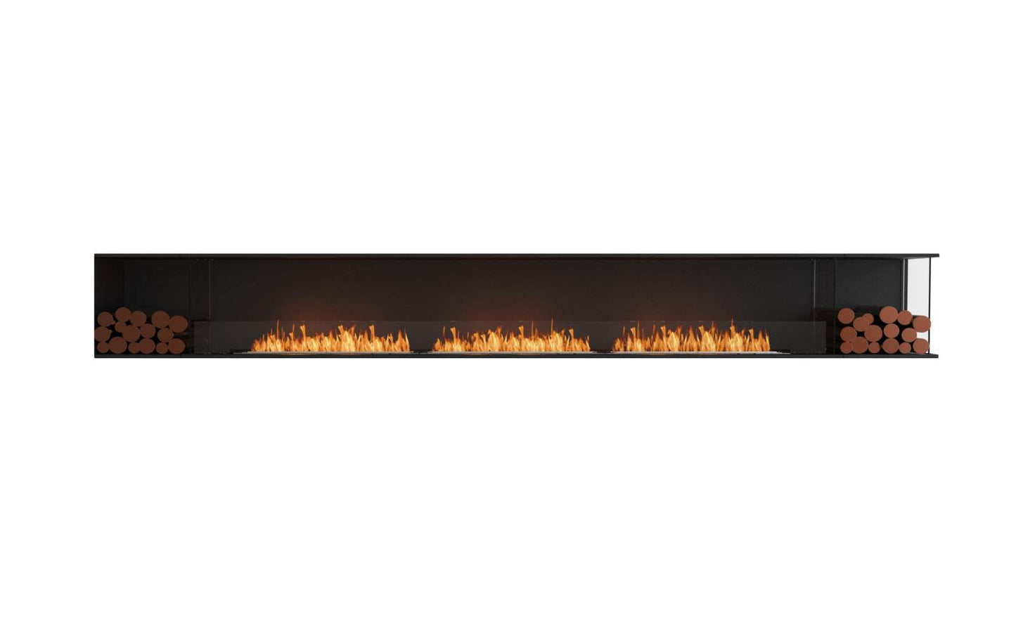 EcoSmart - Flex Fireplace 158RC.BX2 - Right Corner - Black