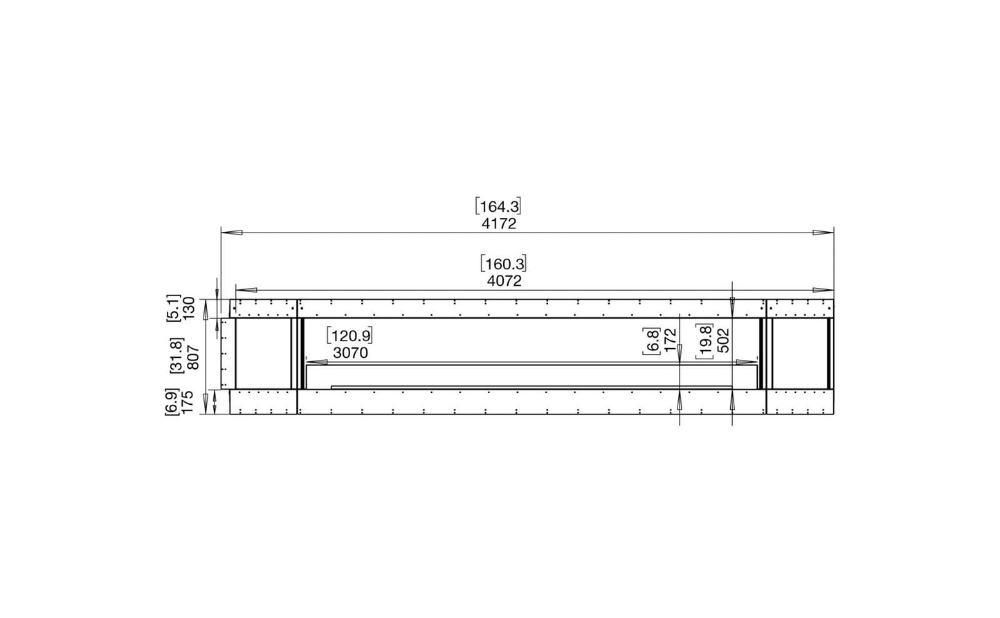 EcoSmart - Flex Fireplace 158RC.BX2 - Right Corner - Black