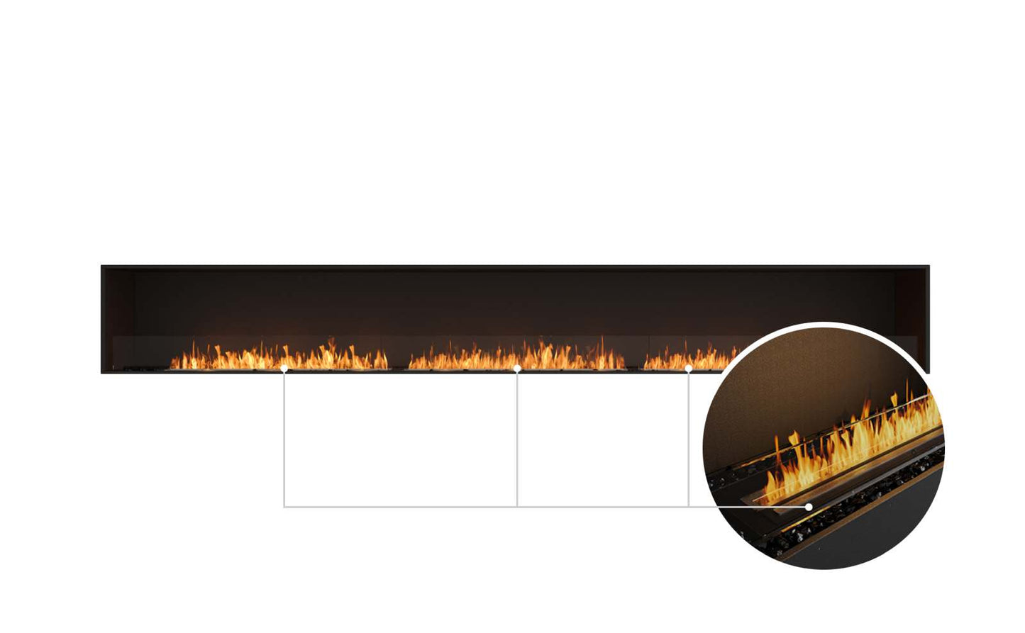 EcoSmart - Flex Fireplace 158SS - Single Sided - Black