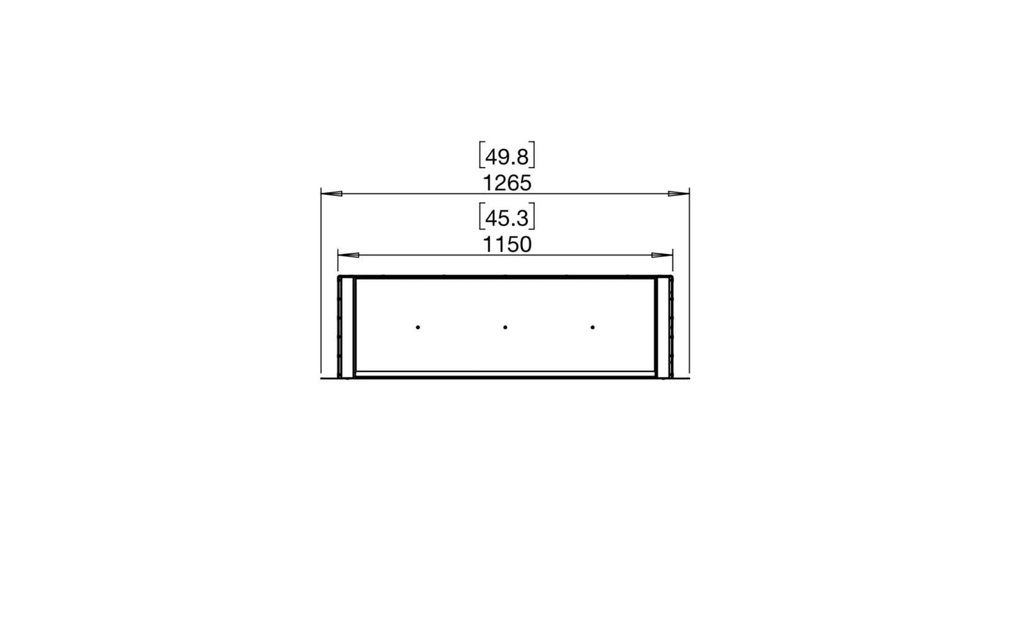 EcoSmart - Flex Fireplace 42DB - Double Sided - Black