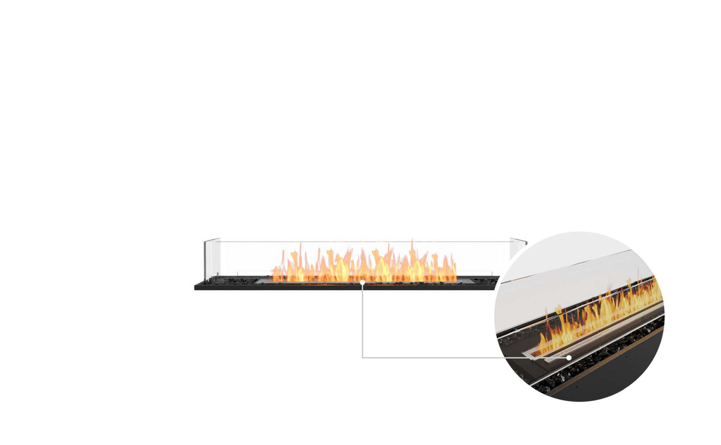 EcoSmart - Flex Fireplace 50BN - Bench - Black