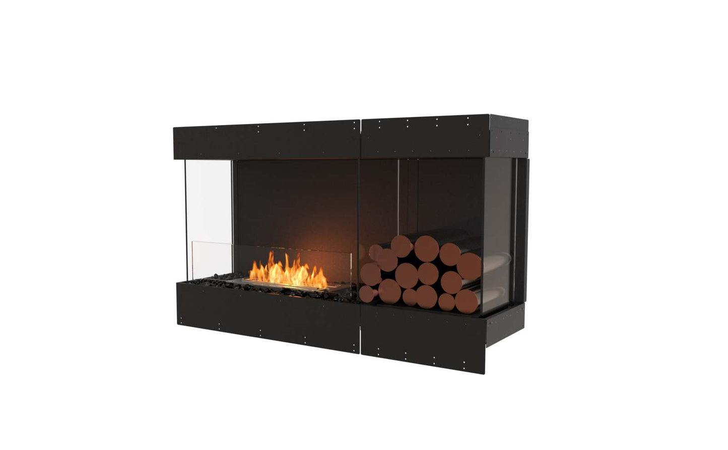 EcoSmart - Flex Fireplace 50BY.BXR - Bay - Black