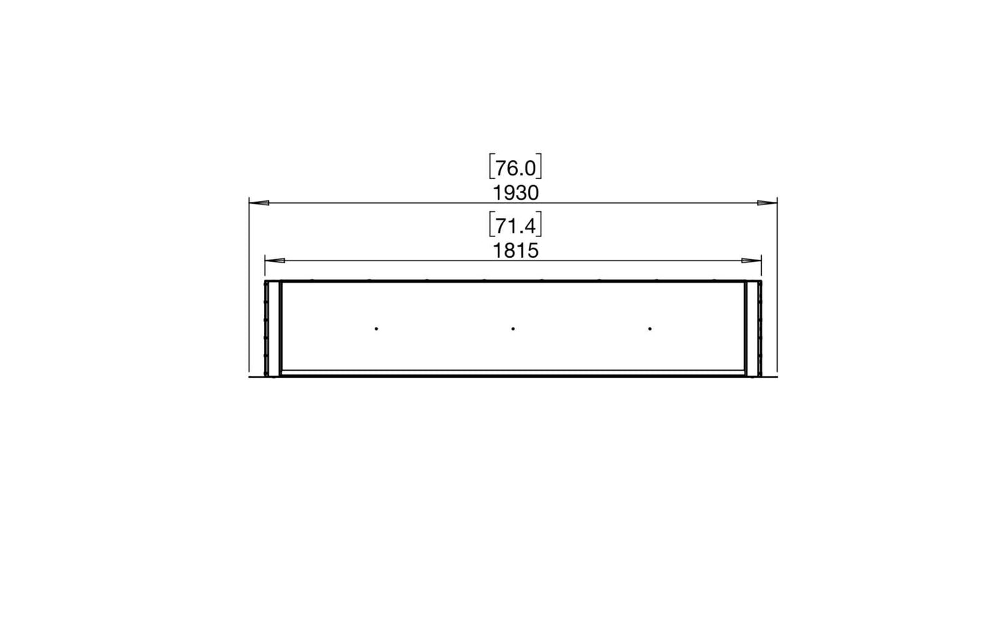 EcoSmart - Flex Fireplace 68DB - Double Sided - Black