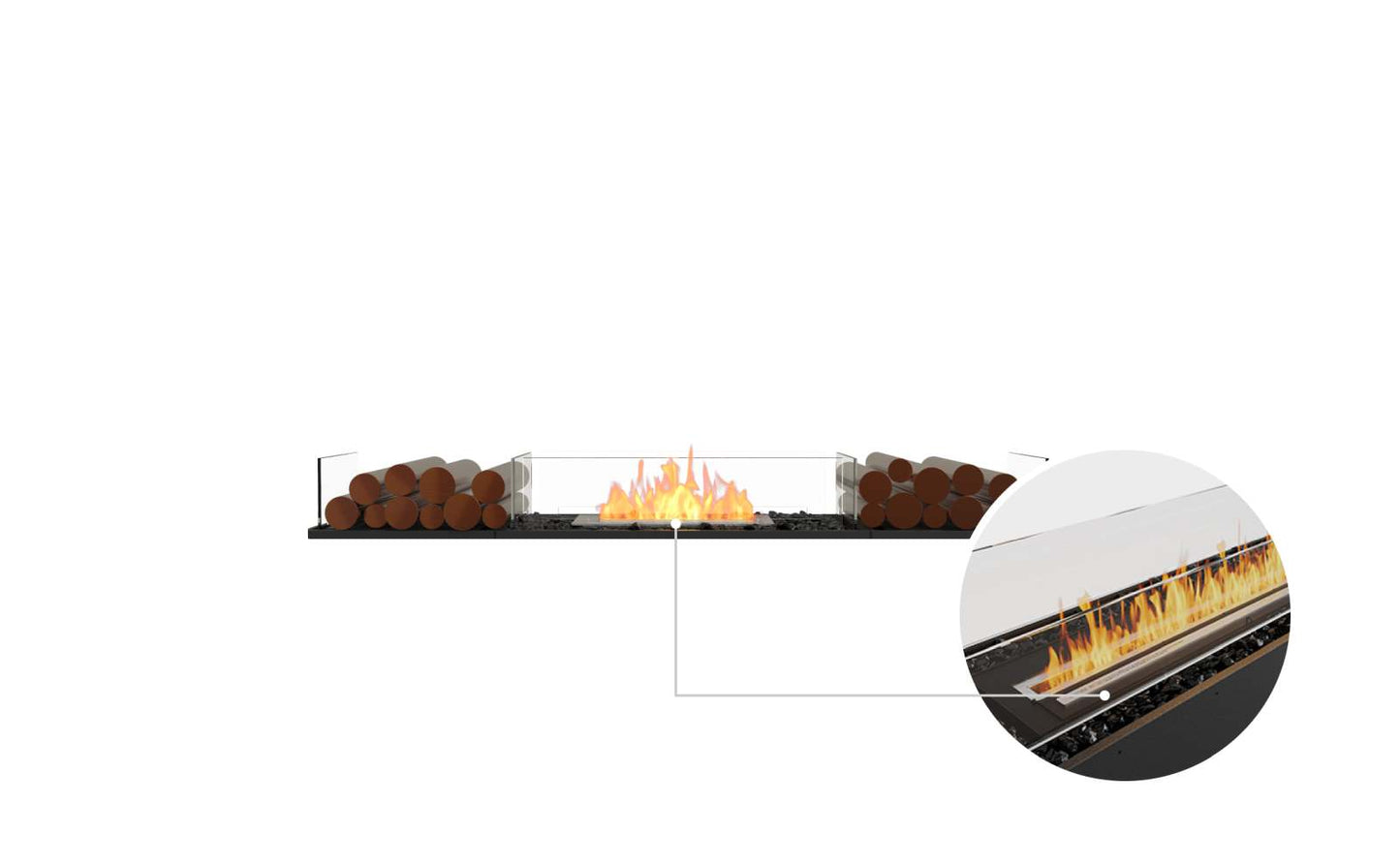 EcoSmart - Flex Fireplace 68BN.BX2 - Bench - Black