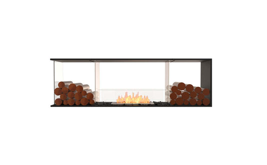 EcoSmart - Flex Fireplace 68PN.BX2 - Peninsula - Black