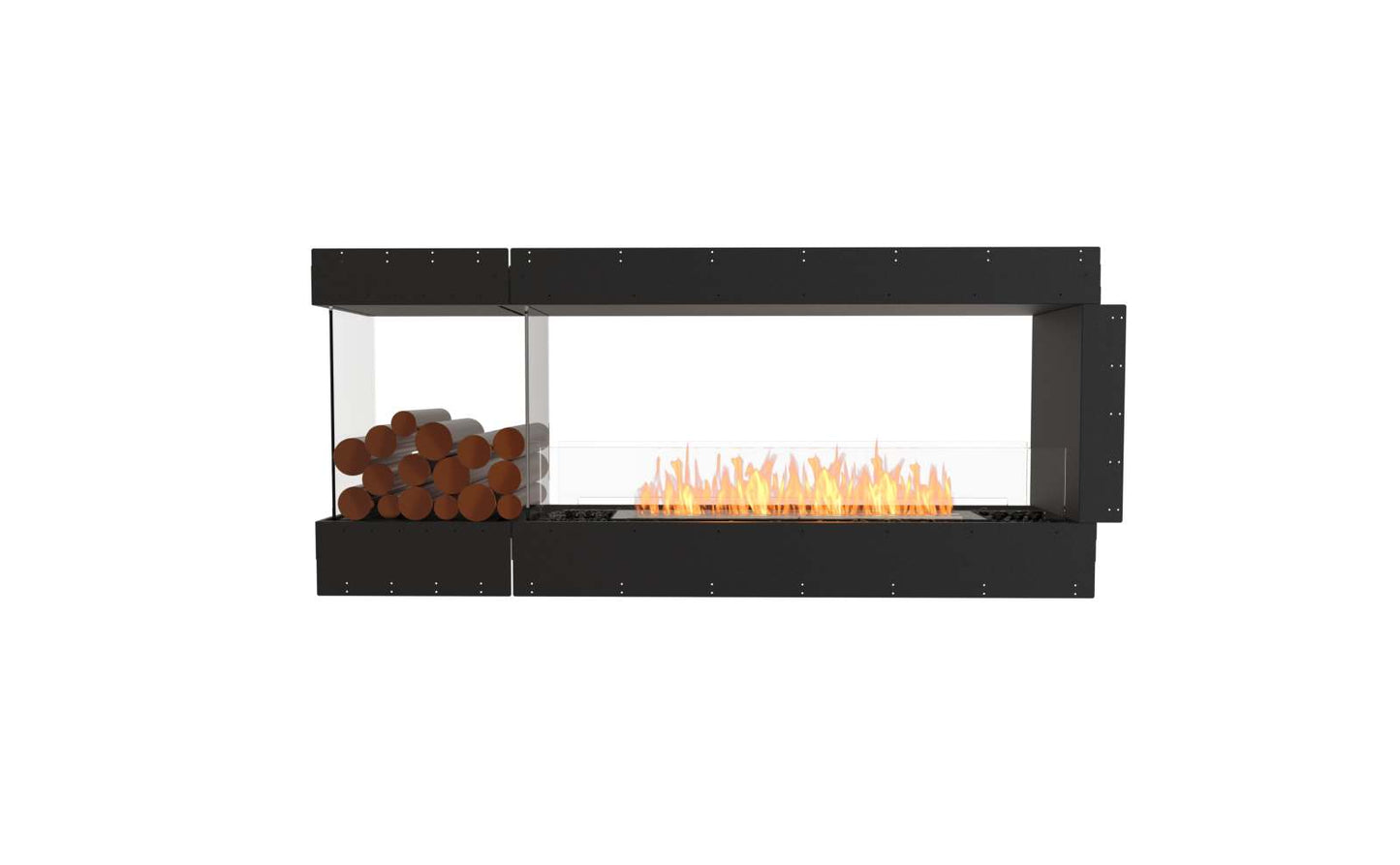 EcoSmart - Flex Fireplace 68PN.BXL - Peninsula - Black