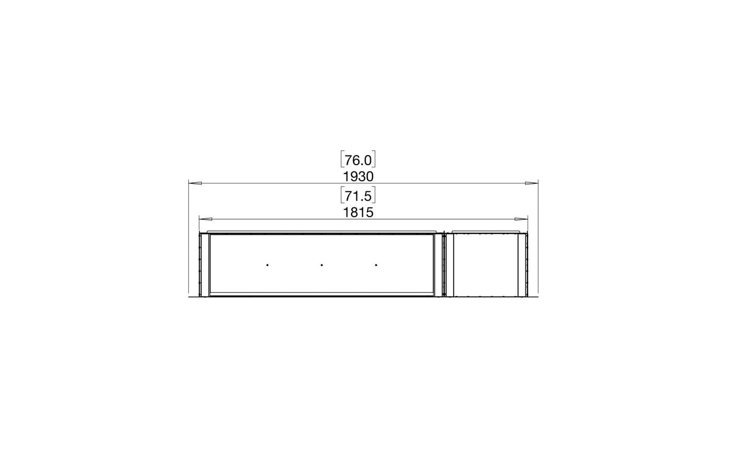EcoSmart - Flex Fireplace 68SS.BXR - Single Sided - Black