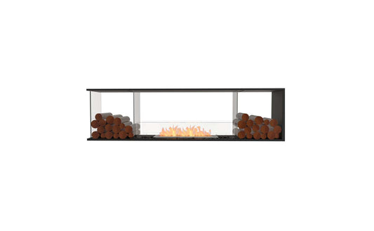 EcoSmart - Flex Fireplace 78PN.BX2 - Peninsula - Black