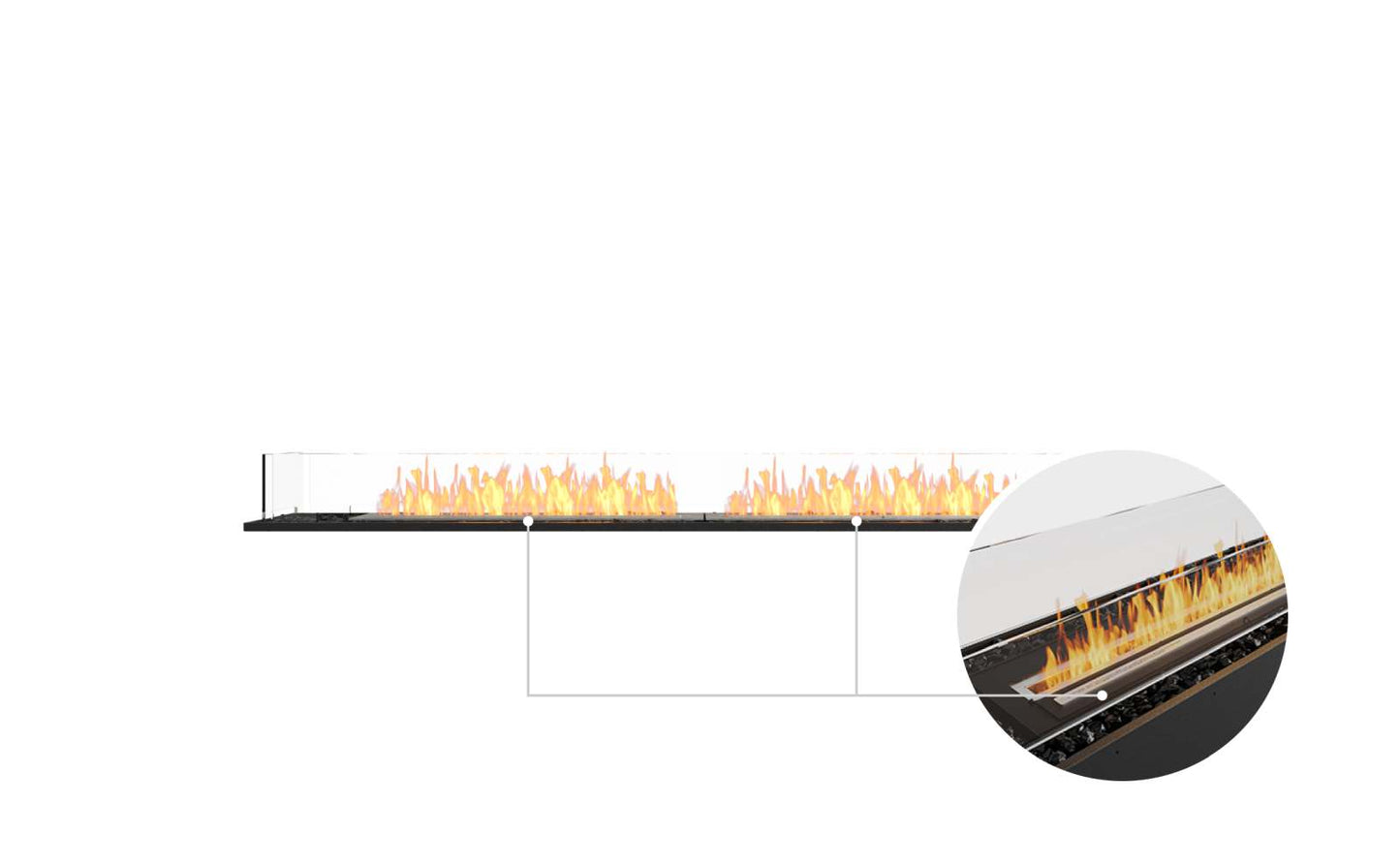 EcoSmart - Flex Fireplace 86BN - Bench - Black