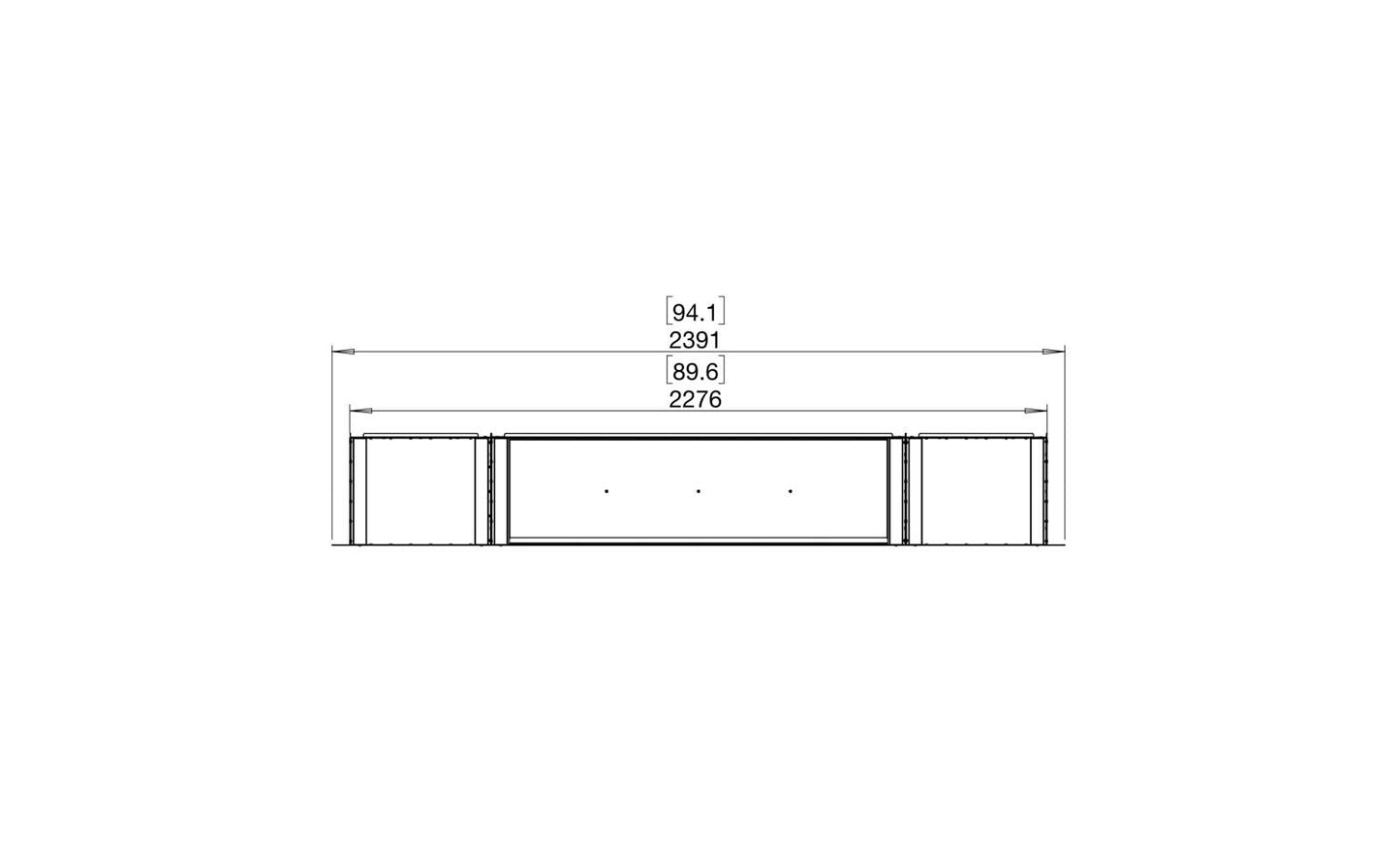 EcoSmart - Flex Fireplace 86SS.BX2 - Single Sided - Black