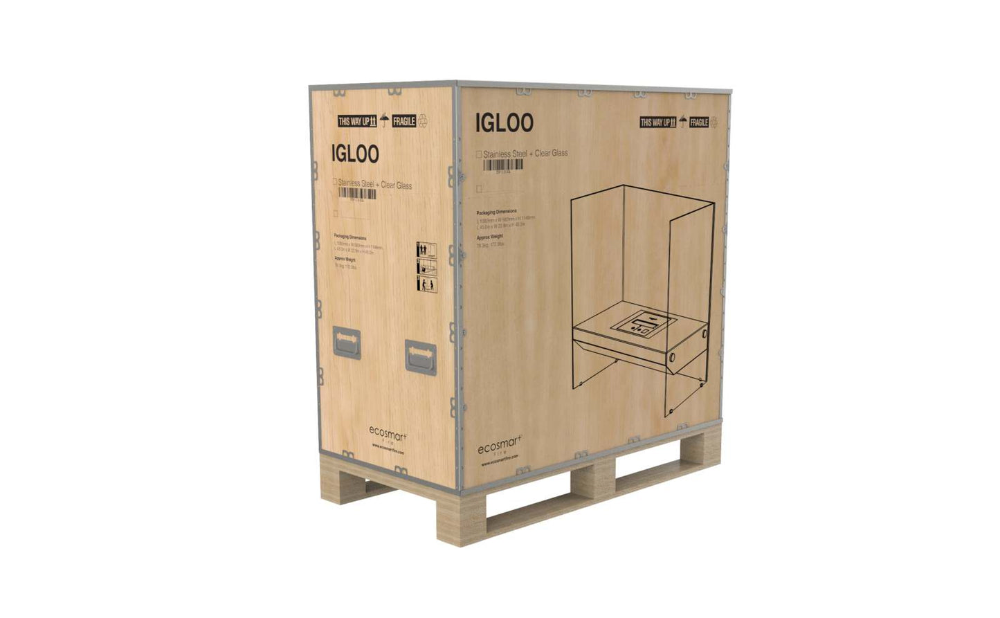 EcoSmart Fire - Free standing - Igloo - Stainless Steel