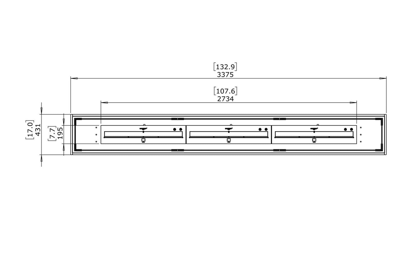 EcoSmart Fire - Linear 130 - Fireplace Insert - Black
