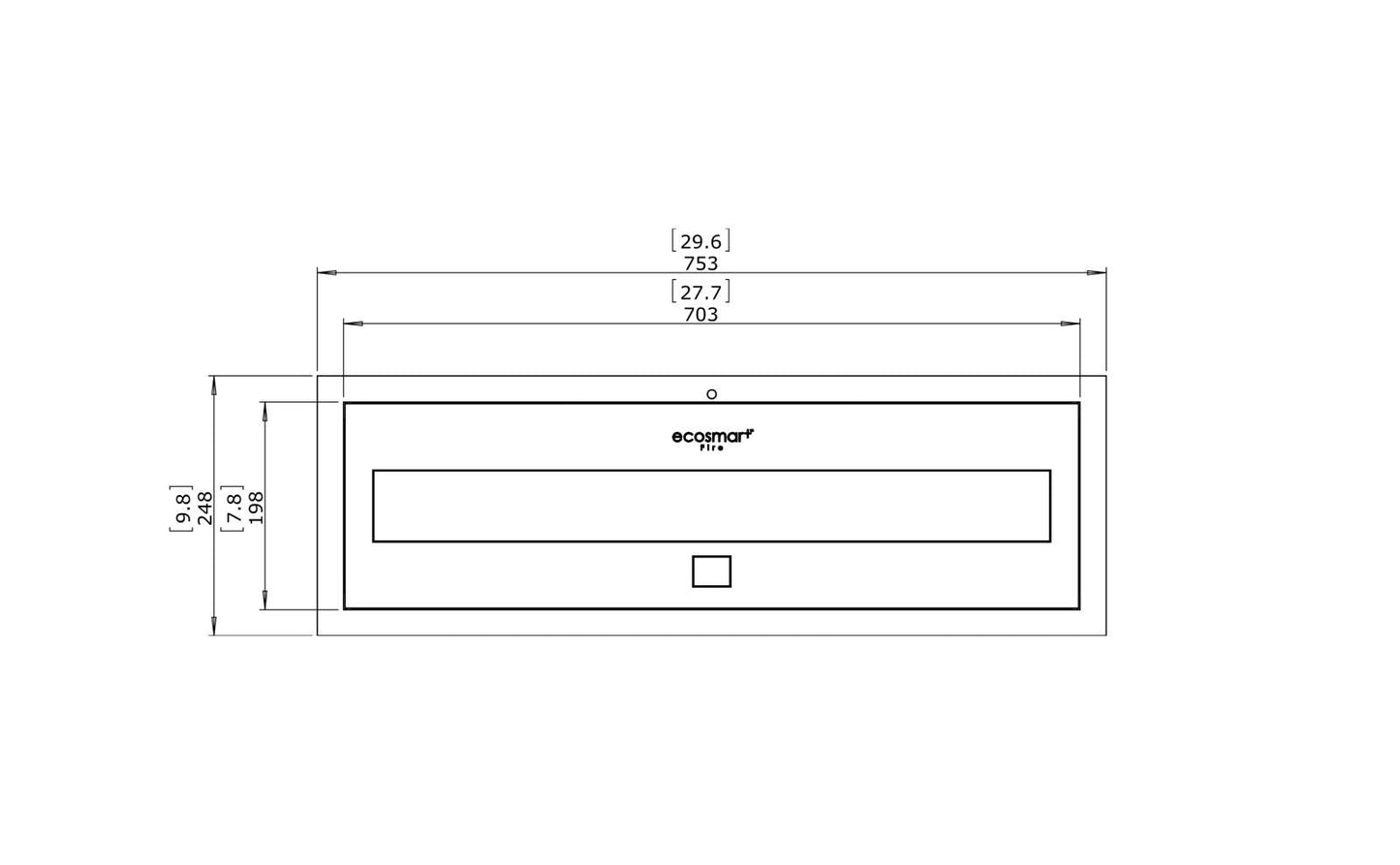 EcoSmart Fire - XL700 - Ethanol Burner - Stainless Steel