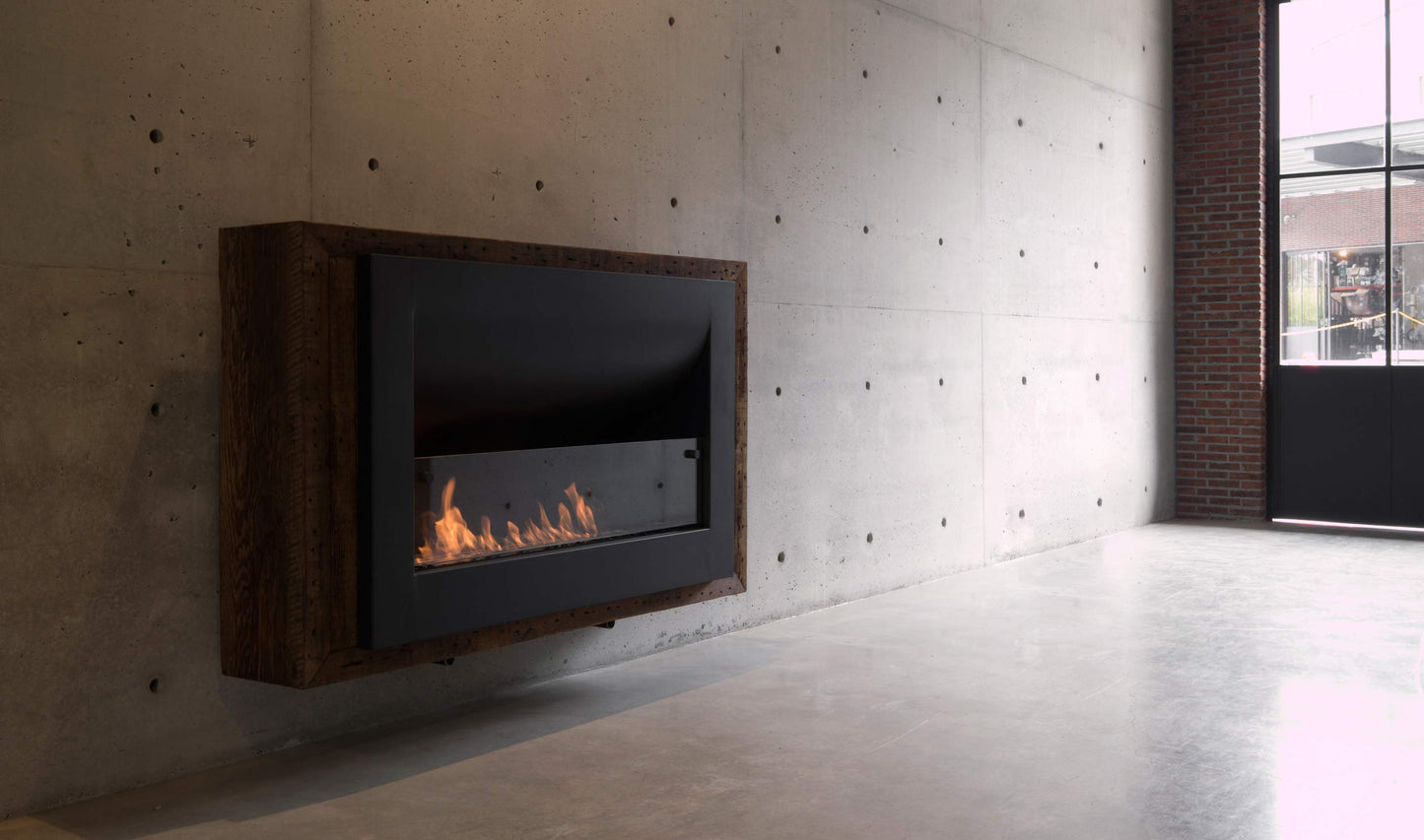 EcoSmart - Firebox 1100CV - Curved Fireplace - Black