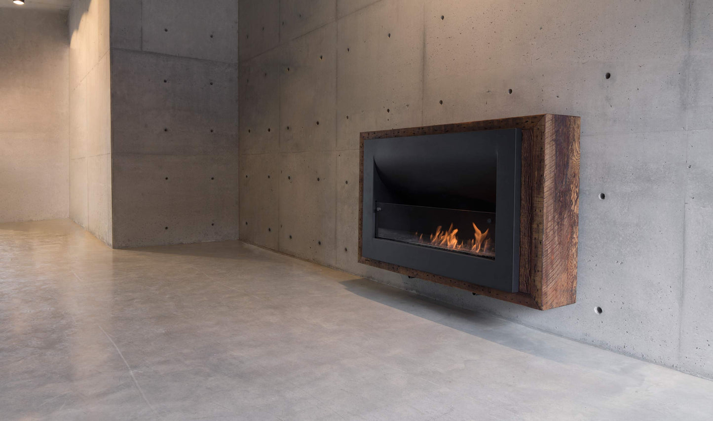 EcoSmart - Firebox 1100CV - Curved Fireplace - Black