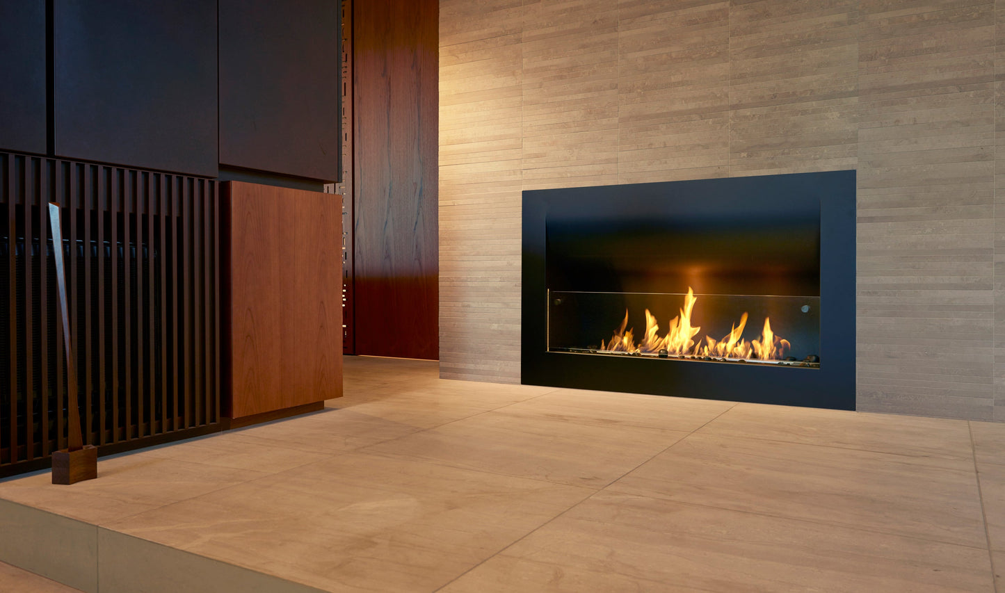 EcoSmart - Firebox 1100CV - Curved Fireplace - Black